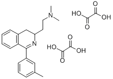 CAS 登录号：83658-44-0， 3,4-二氢-N,N-二甲基-1-(3-甲基苯基)-3-异喹啉乙胺草酸盐 (1:2)