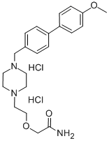 CAS#: 83881-43-0, 2-(2-(4-((4-Methoxyphenyl)Phenylmethyl)-1-Piperazinyl)Ethoxy)Acetamide Dihydrochloride