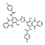 CAS#: 83949-28-4, N,N'-[1,3,4-Oxadiazole-2,5-diylbis(4-amino-9,10-dioxo-9,10-dihydroanthracene-3,1-diyl)]bis(4-chlorobenzamide)