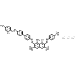 CAS#: 83968-66-5, Trisodium 4-amino-3-({4'-[(4-amino-2-hydroxyphenyl)diazenyl]-4-biphenylyl}diazenyl)-5-hydroxy-6-[(4-sulfonatophenyl)diazenyl]-2,7-naphthalenedisulfonate