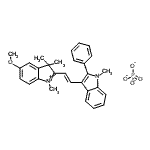 CAS#: 83969-05-5, 5-methoxy-1,3,3-trimethyl-2-[(E)-2-(1-methyl-2-phenyl-indol-3-yl)vinyl]indol-1-ium phosphate