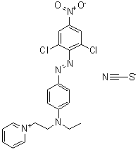 CAS#: 84051-84-3, 1-{2-[{4-[(2,6-Dichloro-4-nitrophenyl)diazenyl]phenyl}(ethyl)amino]ethyl}pyridinium thiocyanate