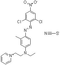 CAS#: 84051-86-5, 1-{2-[{4-[(2,6-Dichloro-4-nitrophenyl)diazenyl]-3-methylphenyl}(ethyl)amino]ethyl}pyridinium thiocyanate