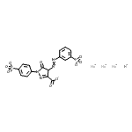 CAS#: 84051-92-3, Hydrogen sodium 5-oxo-4-[(3-phosphonatophenyl)diazenyl]-1-(4-sulfonatophenyl)-4,5-dihydro-1H-pyrazole-3-carboxylate (1:3:1)