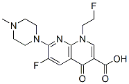 CAS 登录号：84209-33-6， 6-氟-1-(2-氟乙基)-7-(4-甲基哌嗪-1-基)-4-氧代-1,8-萘啶-3-羧酸