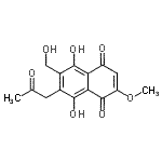 CAS#: 84213-25-2, 5,8-Dihydroxy-6-(hydroxymethyl)-2-methoxy-7-(2-oxopropyl)-1,4-naphthoquinone