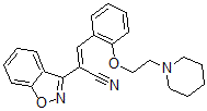 CAS 登录号：84260-62-8， 2-(1,2-苯并异恶唑-3-基)-3-(2-(2-哌啶乙氧基)苯基)丙烯腈