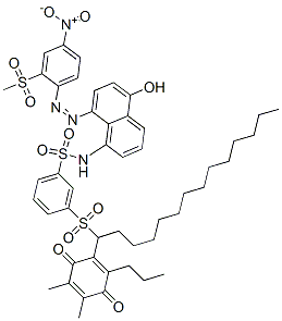 CAS#: 84285-28-9, 3-[1-(4,5-Dimethyl-3,6-Dioxo-2-Propyl-1-Cyclohexa-1,4-Dienyl)Tetradecylsulfonyl]-N-[(8Z)-8-[(2-Methylsulfonyl-4-Nitrophenyl)Hydrazinylidene]-5-Oxonaphthalen-1-Yl]Benzenesulfonamide