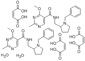 CAS#: 84332-28-5, N-((1-Benzyl-2-Pyrrolidinyl)Methyl)-4-Methoxy -2-Methyl-5-Pyrimidinecarboxamide Maleate Hydrate (2:3:2)