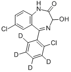 CAS#: 84344-15-0, 7-Chloro-5-(6-Chlorophenyl-2,3,4,5-D4)-1,3-Dihydro-3-Hydroxy-2H-1,4-Benzodiazepin-2-One