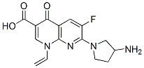 CAS 登录号：84424-09-9， 7-(3-氨基吡咯烷-1-基)-1-乙烯基-6-氟-4-氧代-1,8-萘啶-3-羧酸