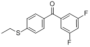 CAS 登录号：844885-23-0， 3,5-二氟-4'-(乙硫基)二苯甲酮