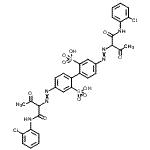 CAS#: 84682-06-4, 4,4'-Bis({1-[(2-chlorophenyl)amino]-1,3-dioxo-2-butanyl}diazenyl)-2,2'-biphenyldisulfonic acid