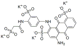 CAS#: 84696-92-4, Tetrapotassium 5-Amino-9,10-Dihydro-9,10-Dioxo-8-[[3-Sulphonato-4-[(Sulphonatoacetyl)Amino]Phenyl]Amino]Anthracene-1,7-Disulphonate