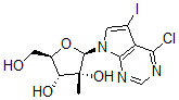 CAS 登录号：847551-48-8， 4-氯-5-碘-7-(2-C-甲基-beta-D-呋喃核糖基)-7H-吡咯并[2,3-d]嘧啶
