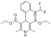 CAS 登录号：84761-73-9， 2,6-二甲基-3,5-二乙氧羰基-4-(2-(二氟甲基硫代)苯基)-1,4-二氢吡啶