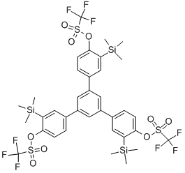 CAS#: 847925-63-7, 1,3,5-Tris[4-(Trifluoromethanesulfonyloxy)-3-(Trimethylsilyl)Phenyl]Benzene