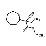 CAS#: 84803-63-4, Ethyl 2-cyano-2-(1-cyclohepten-1-yl)butanoate
