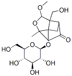 CAS 登录号：84808-29-7， 1-(beta-D-吡喃葡萄糖基氧基)-9-(羟基甲基)-8-甲氧基-6-甲基-7-氧杂三环(4.3.0.03,9)壬烷-4-酮