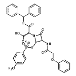 CAS#: 84823-49-4, Diphenylmethyl 3-hydroxy-2-(2-{[(4-methylphenyl)sulfonyl]sulfanyl}-4-oxo-3-[(phenoxyacetyl)amino]-1-azetidinyl)-2-butenoate