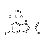 CAS 登录号：849035-87-6， 5-氟-7-(甲基磺酰基)-1H-吲哚-2-羧酸