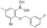 CAS#: 849062-40-4, B-[3-bromo-2-[(3-fluorophenyl)methoxy]-5-methylphenyl]-Boronic acid