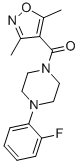 CAS 登录号：849183-31-9， (3,5-二甲基-4-异恶唑基)[4-(2-氟苯基)-1-哌嗪基]-甲酮