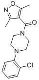 CAS 登录号：849478-04-2， [4-(2-氯苯基)-1-哌嗪基](3,5-二甲基-4-异恶唑基)-甲酮