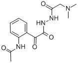 CAS 登录号：84966-94-9， 2-(乙酰氨基)-alpha-氧代-苯乙酸2-((二甲基氨基)乙酰基)酰肼