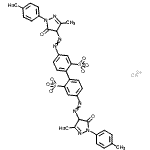 CAS 登录号：85005-82-9， 钙4,4'-二{[3-甲基-1-(4-甲基苯基)-5-氧代-4,5-二氢-1H-吡唑-4-基]偶氮}-2,2'-联苯二磺酸酯