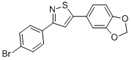 CAS 登录号：850349-76-7， 5-(苯并[d][1,3]二氧杂环戊烯-5-基)-3-(4-溴苯基)异噻唑