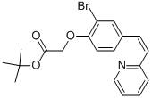 CAS 登录号：850411-11-9， (Z)-[2-溴-4-(2-吡啶-3-基-乙烯基)-苯氧基]-乙酸叔丁酯