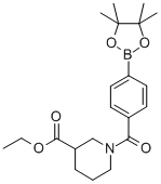 CAS 登录号：850411-14-2， 4-(3-乙氧羰基哌啶)甲酰氨基苯硼酸频哪醇酯