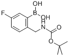 CAS 登录号：850568-43-3， (2-叔丁氧羰基-氨基甲基-5-氟苯基)硼酸