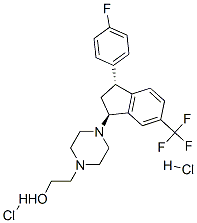 CAS#: 85118-23-6, trans-4-[3-(4-Fluorophenyl)-2,3-Dihydro-6-(Trifluoromethyl)-1H-Inden-1-Yl]Piperazine-1-Ethanol Dihydrochloride