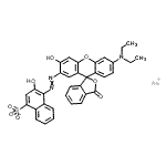 CAS 登录号：85153-22-6， 钠4-{[6'-(二乙基氨基)-3'-羟基-3-氧代-3H-螺[2-苯并呋喃-1,9'-氧杂蒽]-2'-基]偶氮}-3-羟基-1-萘磺酸酯