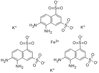 CAS 登录号：85187-44-6， 5,6-二氨基萘-1,3-二磺酸铁三钾盐