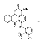 CAS#: 85188-28-9, Sodium 2-methyl-6-[(3-methyl-2,7-dioxo-2,7-dihydro-3H-naphtho[1,2,3-de]quinolin-6-yl)amino]benzenesulfonate