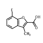 CAS#: 852388-66-0, 7-Fluoro-3-methyl-1-benzofuran-2-carboxylic acid