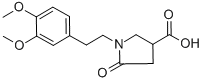 CAS 登录号：85263-80-5， 1-(3,4-二甲氧基苯乙基)-5-氧代-3-吡咯烷羧酸