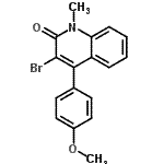CAS 登录号：853192-45-7， 3-溴-4-(4-甲氧基苯基)-1-甲基-2(1H)-喹啉酮
