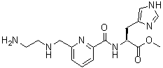 CAS#: 85363-09-3, N-((6-(((2-Aminoethyl)amino)methyl)-2-pyridinyl)carbonyl)-L-histidine methyl ester