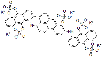 CAS#: 85409-34-3, Pentapotassium 3-[[9,10-Bis(Sulphonatooxy)-1-Anthryl]Amino]Anthra[2,1,9-mna]Naphth[2,3-h]Acridine-5,10,15-Triyl Tris(Sulphate)