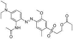 CAS#: 85455-45-4, 2-[[4-[[2-Acetamido-4-(Diethylamino)Phenyl]Azo]-5-Methoxy-2-Methylphenyl]Sulphonyl]Ethyl Propionate