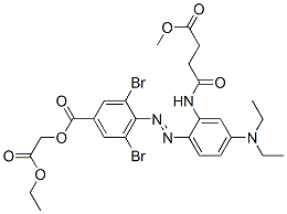 CAS#: 85455-52-3, 2-Ethoxy-2-Oxoethyl 3,5-Dibromo-4-[[4-(Diethylamino)-2-[(4-Methoxy-1,4-Dioxobutyl)Amino]Phenyl]Azo]Benzoate