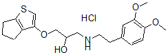 CAS 登录号：85462-93-7， 1-[2-(3,4-二甲氧基苯基)乙基氨基]-3-(8-硫杂双环[3.3.0]辛-6,9-二烯-6-基氧基)丙-2-醇盐酸盐