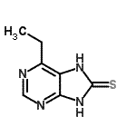 CAS 登录号：854695-33-3， 6-乙基-7,9-二氢-8H-嘌呤-8-硫酮
