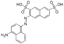 CAS 登录号：85480-82-6， 3-[(4-氨基-1-萘基)偶氮]萘-2,7-二磺酸