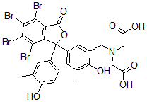 CAS 登录号：85563-15-1， 4,5,6,7-四溴-2-甲酚酞-3'-甲基亚氨基二乙酸