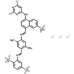 CAS#: 85631-75-0, Trisodium 2-{[4-({4-[(4,6-dichloro-1,3,5-triazin-2-yl)amino]-7-sulfonato-1-naphthyl}diazenyl)-2,5-dimethylphenyl]diazenyl}-1,4-benzenedisulfonate